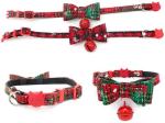 BSCI Collar Leash Harness Set Bell Breakaway Adjustable Safety Christmas Cat