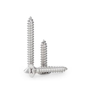 China Sample Stainless Steel Cross Countersunk Flat Head Self Tapping Screws DIN 7982 Fasteners wholesale
