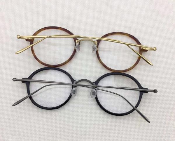 Quality Vintage Men Women Pure titanium spetacle eyeglass glasses combinated optical frames with clear lens for sale