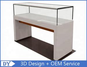 China 1200X550X950MM Wooden Glass Jewelry Counter Display Cases With Locks wholesale