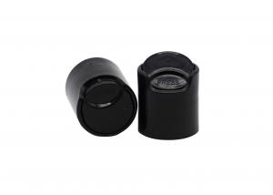 China 24mm Cylinder Black Plastic Top Cap Cosmetic PP Plastic Screw 32mm Nonspill wholesale