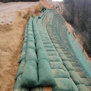 China Geotextile Geobag For Road River Bank Embankment Slope Soil Erosion Protection wholesale