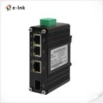 Mini Industrial 3-Port 10/100/1000T 802.3at PoE + 1-Port 100/1000X SFP Ethernet