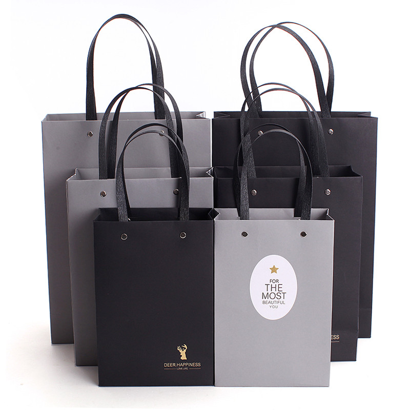 Ribbon Shopping 210GSM Art Gift Custom Printed Paper Bags
