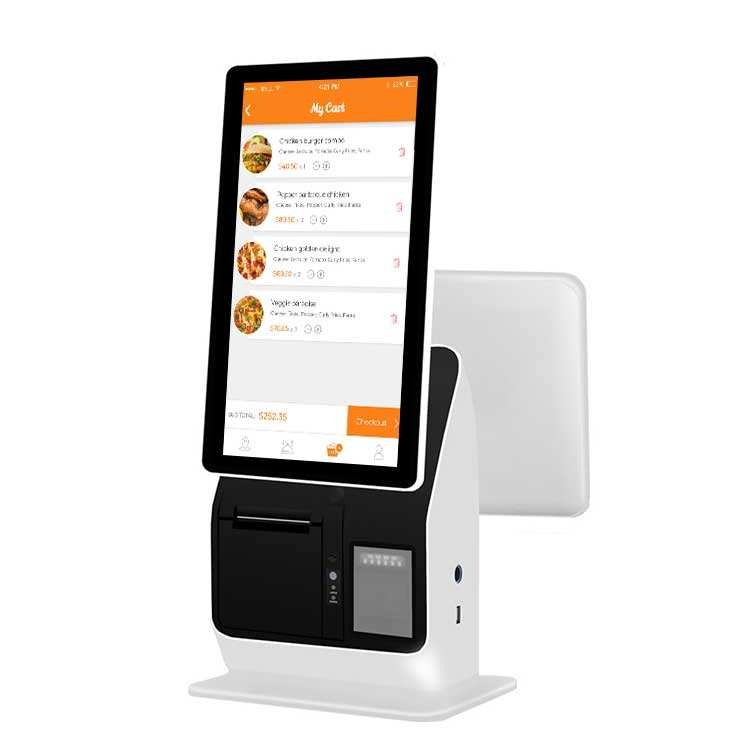 Touch screen self-service ordering bill payment independent self-service kiosk