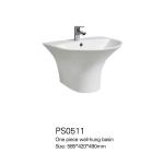 High Quality Ceramic Basin Sanitary Ware Sink Half Pedestal Wall Hung Wash Basin