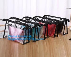 China Travel Toiletry Bag Makeup Pouch Durable Carry-On Clear Zipper Small Cosmetics bag Simple Zipper Cosmetic Travel Bag wholesale