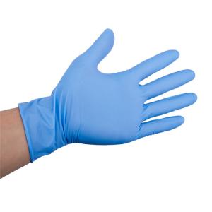 China Blue 4 Mil Disposable Nitrile Gloves Chemical Resistance wholesale