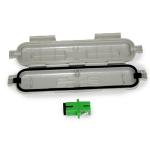 White Black Fiber Optic Drop Cable Splicing Protective Box with Adaptor