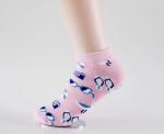 Lovely Character Ankle Length Socks / Womens Fashion Socks Pink Color Cotton