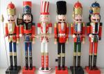 90cm Christmas Decoration Ornaments Wooden Nutcracker Puppet