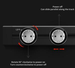 China Removable Household Kitchen Rail Track Power Socket Surface Mounted wholesale