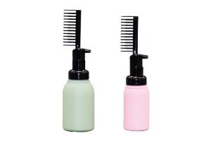 China 50ml 100ml Foam Pump Bottle Comb Applicator For Salon Hair Coloring Dyeing wholesale