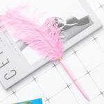 Colorful Feather Ball Point Pen Metal Creative Gift Ballpoint Pens For Office