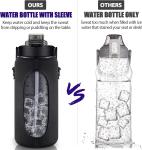 Half Gallon Water Bottle With Sleeve 64oz (2L) Inspirational Water Bottle With