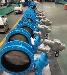 China iso 5752 pn16 wormgear Rotork Captop Underground butterfly valve in ductile iron double flanged type wholesale