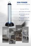 Black Finished IP20 Unique Table Lamps , 220v Uv Disinfection Lamp