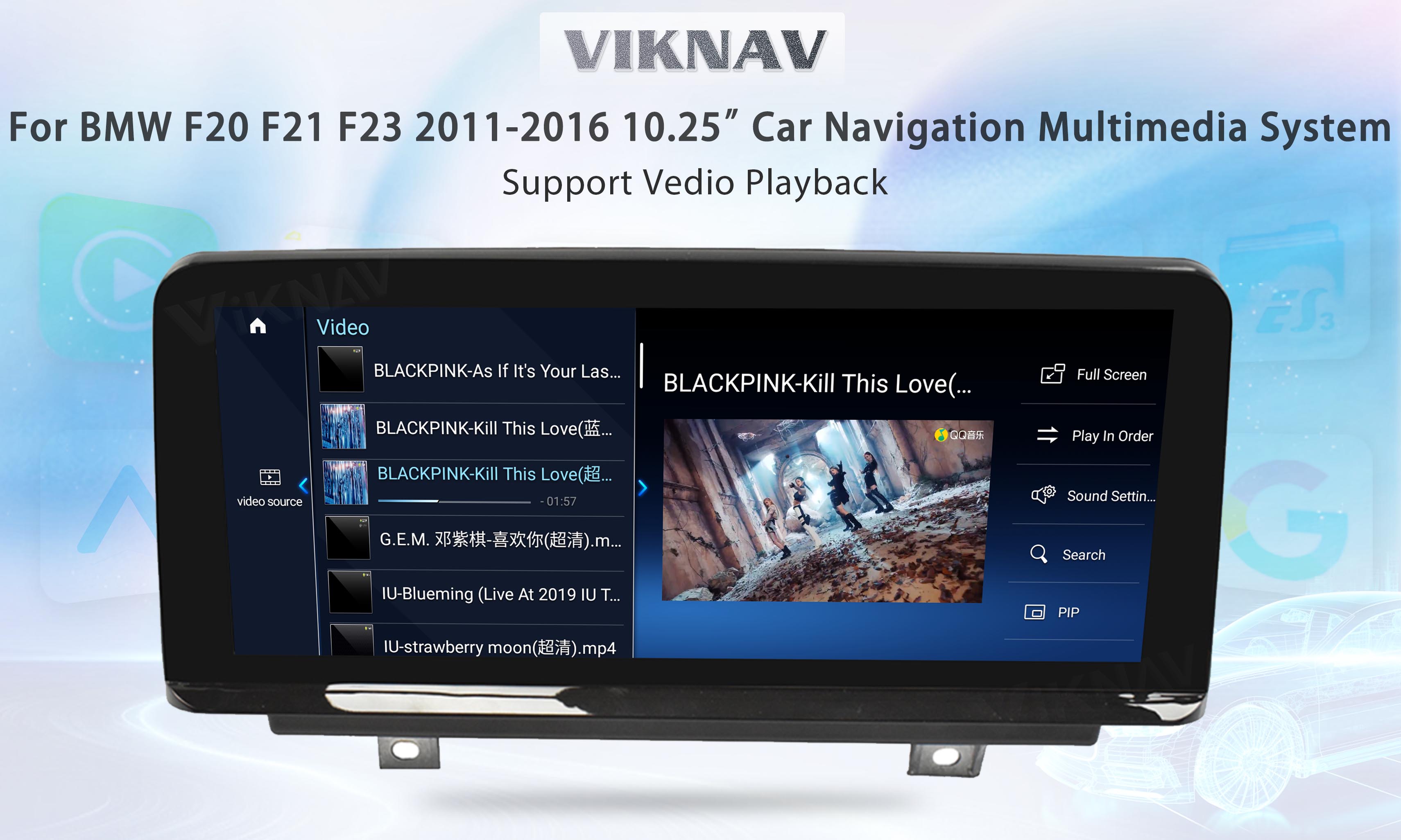 Viknav 10.25 inch Car Radio For BMW 1 Series 2 Series F20F21 F23 2011-16 RHD Wireless Carplay Navigation Multimedia 128G