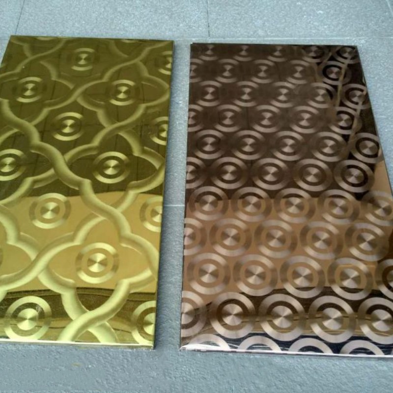 Premium SS Steel Sheet Etched Finish Stainless Steel For Modern Interiors