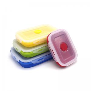 China 350ml Microwavable Collapsible Silicone Lunch Box on sale