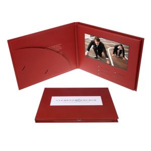 China Silk Lining Paper LCD Screen Greeting Card For Business Advertising wholesale