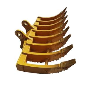 China Wear Resistant Excavator Attachments Tilt Mn Q355 Q345b Excavator Root Rake wholesale
