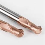 10mm Dia R5*10*20*10*75 2Flutes TiAISiN Carbide Ball Nose End Mill For Carbon