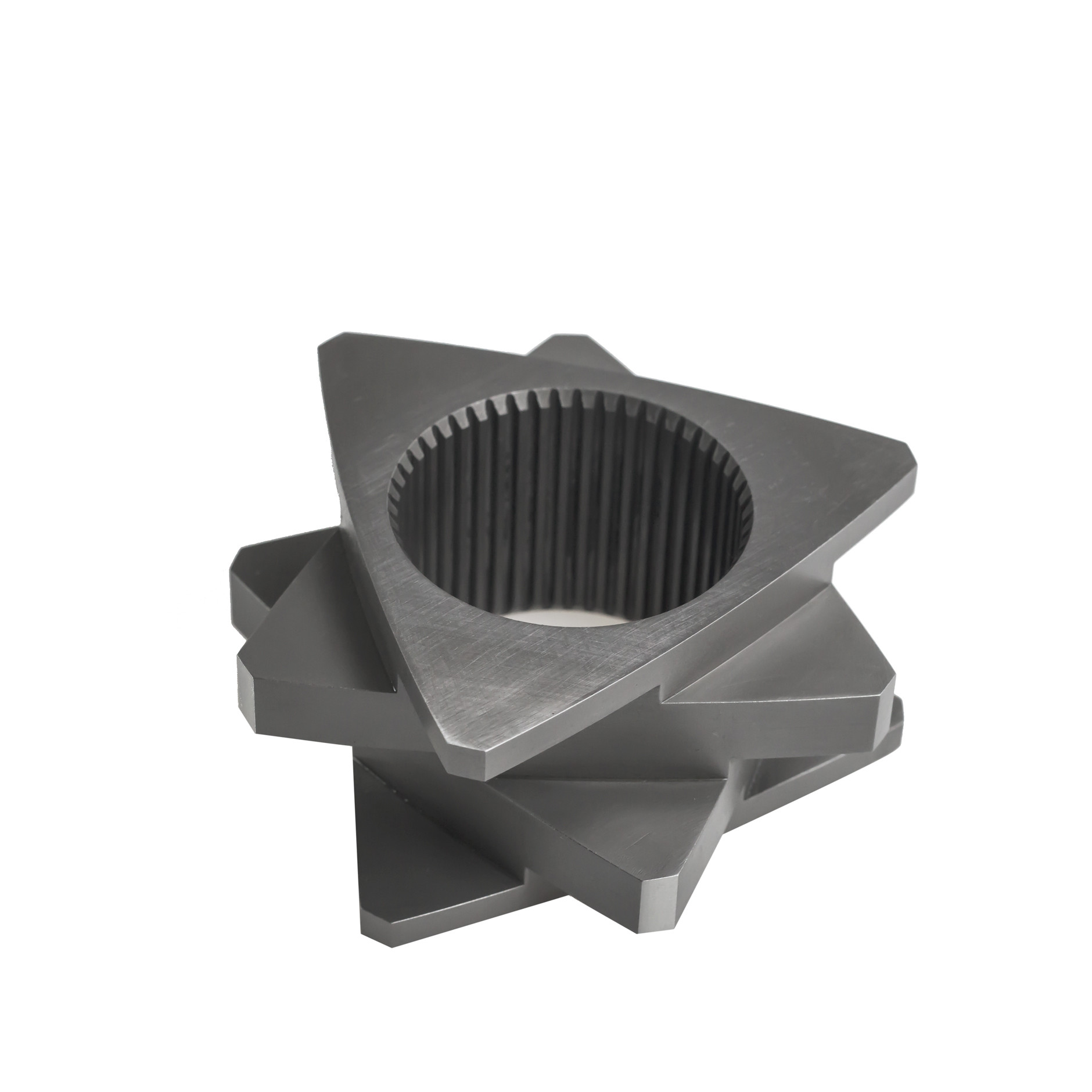 HRC 58-62 Triangle Flighted Extruder Screw Elements For Puffed Food