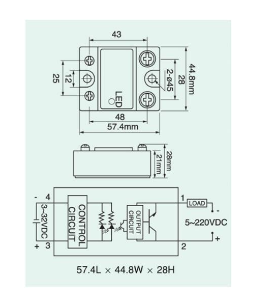 Industrial Solid State Relay SSR 40A with Protective Flag SSR-40DA 40A DC control AC