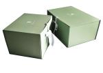 Light Green Foldable Paper Gift Box Stackable For Packaging Clothes Presents