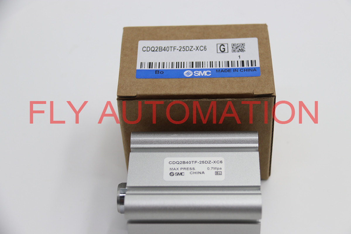 Saves Space Thin Pneumatic Air Cylinders SMC CDQ2B40TF-25DZ-XC6