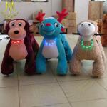 Hansel amusement park commercial electric ride on plush motorized animals