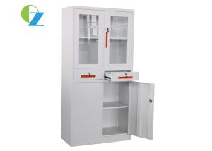 China Swing Door Steel Office Cupboard H1850*W900*D400(MM) With Double Drawers wholesale