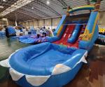 Commercial Grade PVC Inflatable Water Slide Combo With Pool