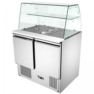 China 900x700x850mm Salad Prep Counter Fridge static cooling Embarco Compressor on sale