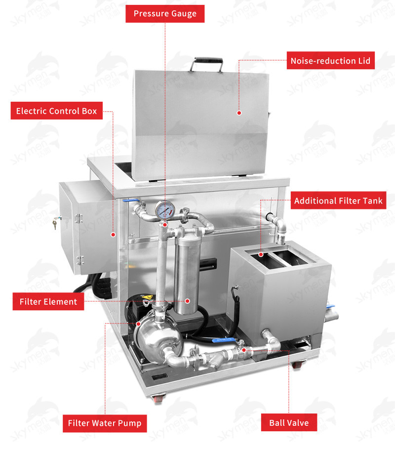 1800W 135L Ultrasonic Cleaner Device 35 Gallon For Tableware