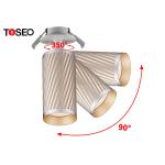 Golden Pure Aluminium Ceiling Lights Surface Mounted LED Gu10 Spotlight