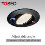 Die Casting Alu Round Gu10 Recessed Downlight Fixtures Adjustable
