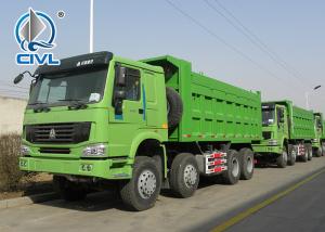 China Heavy Load Dump Truck 8X4 With 420 HP Engine 60 Tons Green Color dump truck wholesale