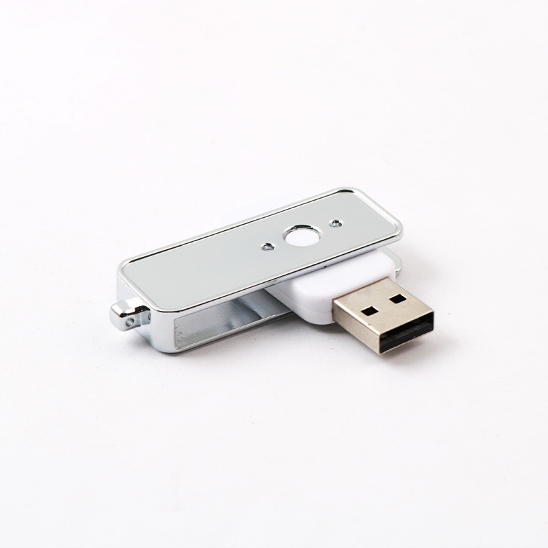 One Side Doming Logo 3.0 2.0 Twist USB Drive Metal 360 Degree