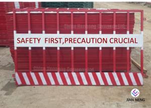 China Temporary Edge Protection Guardrail Red And White Color For Building Construction Sites wholesale