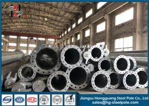 China Q460 ISO 460MPa Steel Electrical Power Line Pole With Cross Arm Galvanization wholesale