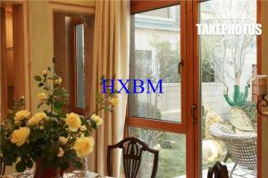 China 6063-T5 12A Double Glazed Wooden Windows Waterproof Clad Timber on sale