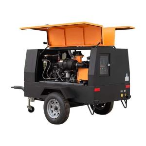 China Four Wheels Screw Type Air Compressor 8m3 / Min For Providing Shotcrete Power wholesale