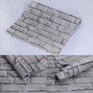 China CLASSIC Style 3D Brick Self-adhesive Vinyl Wallpaper for Hotel/Coffee Shop Decorative Film wholesale