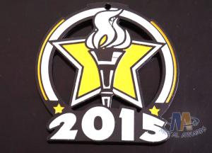 China Custom Cut Out Sporst Running Metal Olympics Glow In The Dark Medals, Soft Enamel Despoke Ribbon wholesale