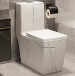 Siphon Flushing Floor Mounted Black White Toilet S Trap Hotel Design