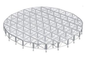 China Catwalk Round Stage Platform , Acrylic Stage Platform 9.76 M Diameter wholesale