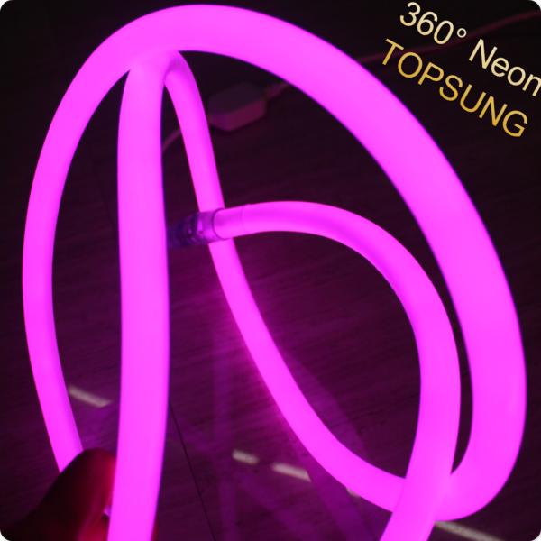16mm 360 degree round pink festival lighting led neon flex lights 220V 120