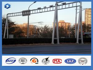 China Traffice Signal Frame Structure street sign posts , Above 95% Penetration rate road sign pole wholesale